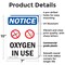 Signmission Oxygen In Use, 7 in W x Rectangle, Plastic OS-2PACK-NS-P-710-V-17100 - alternate 4
